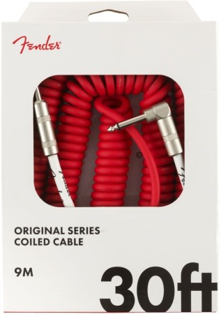 Fender Original Coil Düz/L Uç 9 Metre Spiral Fiesta Red Enstrüman Kablosu - Thumbnail