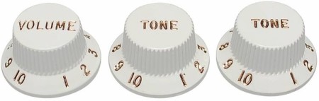 Fender Parchment Stratocaster Volume/Tone Knobs - Thumbnail