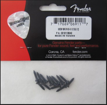 Fender Pickguard Mounting Screws Black - Thumbnail