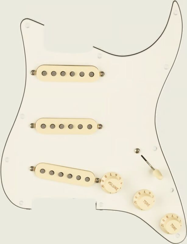 Fender Pre-Wired Strat® Pickguard Tex-Mex SSS Kirli Beyaz - 1