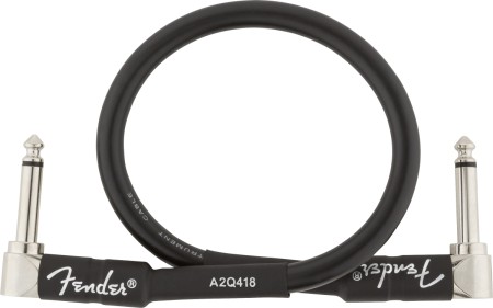 Fender Professional Series Black 1 ft (30 cm) L-L Uçlu Pedal Ara Kablosu - 3