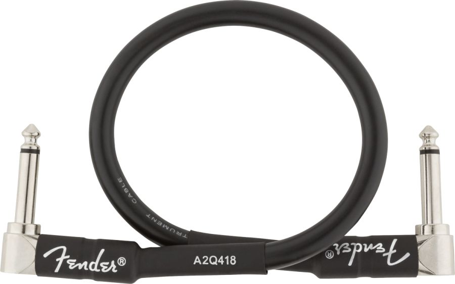 Fender Professional Series Black 1 ft (30 cm) L-L Uçlu Pedal Ara Kablosu - 3