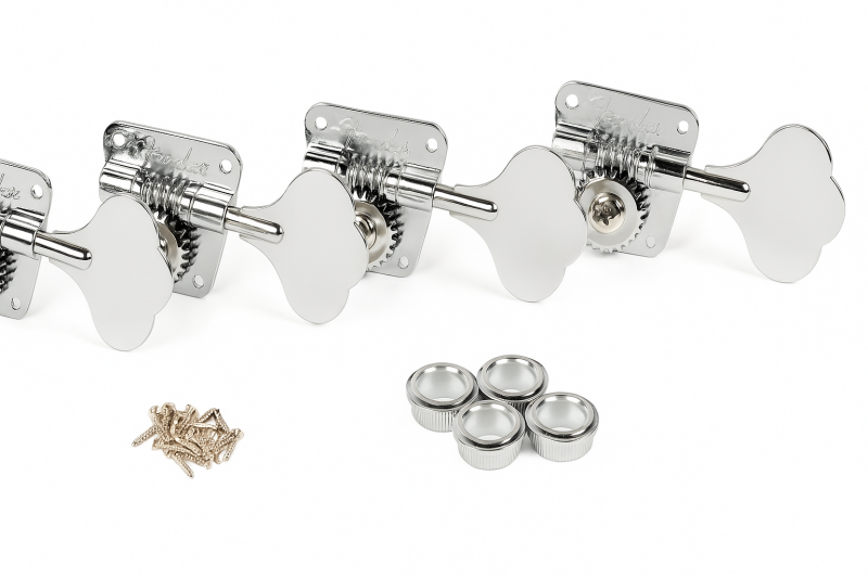 Fender Pure Orijinal American Vintage 70s Nikel/Krom 4 Bas Gitar Burgu Takımı (Fil Kulak) - 1