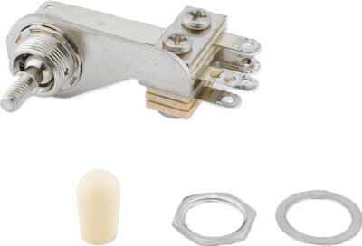 Pure Vintage 3-Position Pickup Selector Toggle Swith, with Mounting Hardware and Aged White Knob - 2