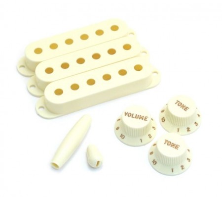 Fender - Fender Pure Vintage '60s Stratocaster Accessory Kit VWH Knobs Kits & Pick Up Covers