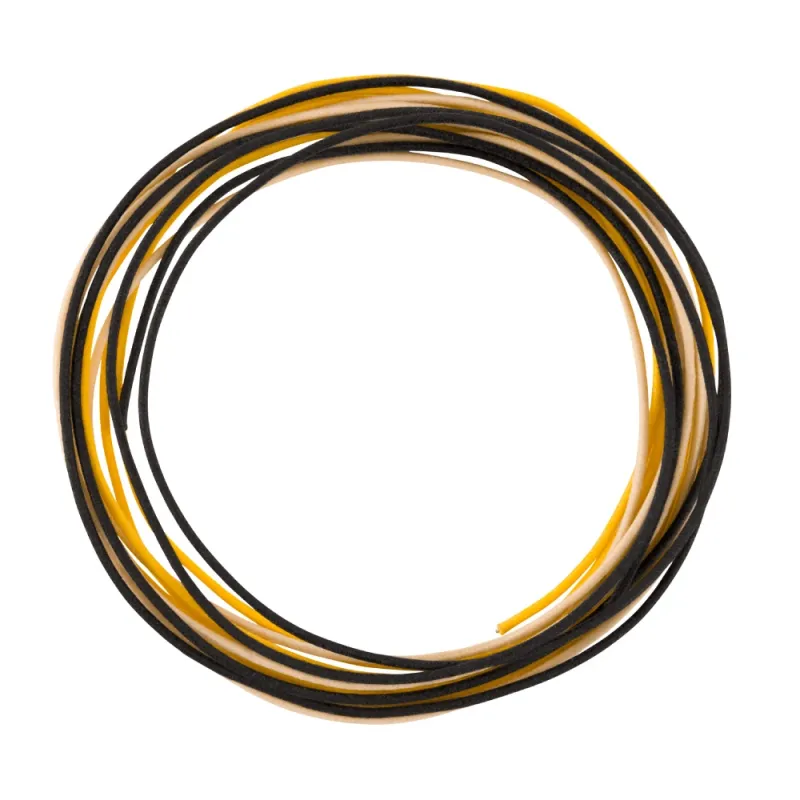 Fender Pure Vintage Kumaş Kaplı Kablo 22 AWG (Siyah / Beyaz / Sarı) - 1