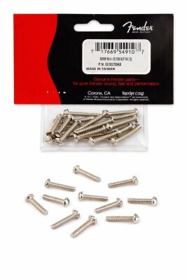 Pure Vintage Slotted Telecaster® Bridge Pickup Mounting Screws, Nickel (12) - 3
