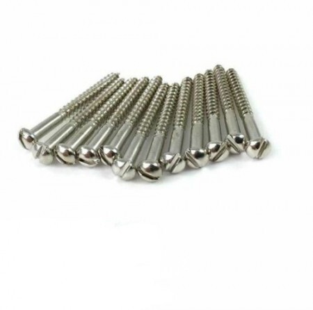 Pure Vintage Slotted Telecaster® Neck Pickup Mounting Screws, Nickel (12) - 2