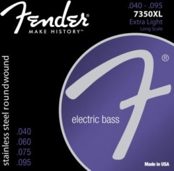 Stainless 7350's Bass Strings, Stainless Steel Roundwound, Long Scale, 7350ML .045-.100 Gauges, (4) - 1