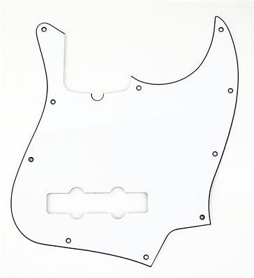 Fender Standard Jazz Bass Pickguard 3-ply White - Thumbnail