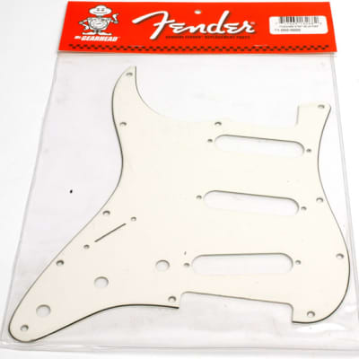 Fender Standard Strat 11 Hole S/S/S Configuration 3-Ply Parchment Solak Pickguard - 2