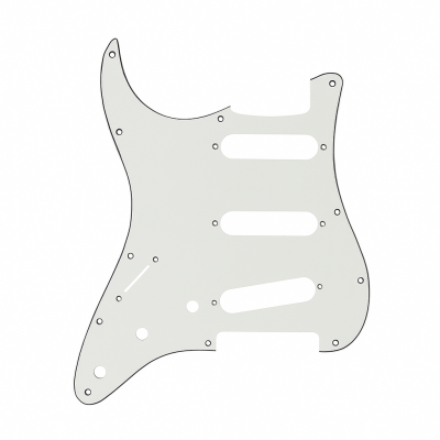 Pickguard, Stratocaster® S/S/S (Left Hand), 11-Hole Mount, Parchment, 3-Ply - 3