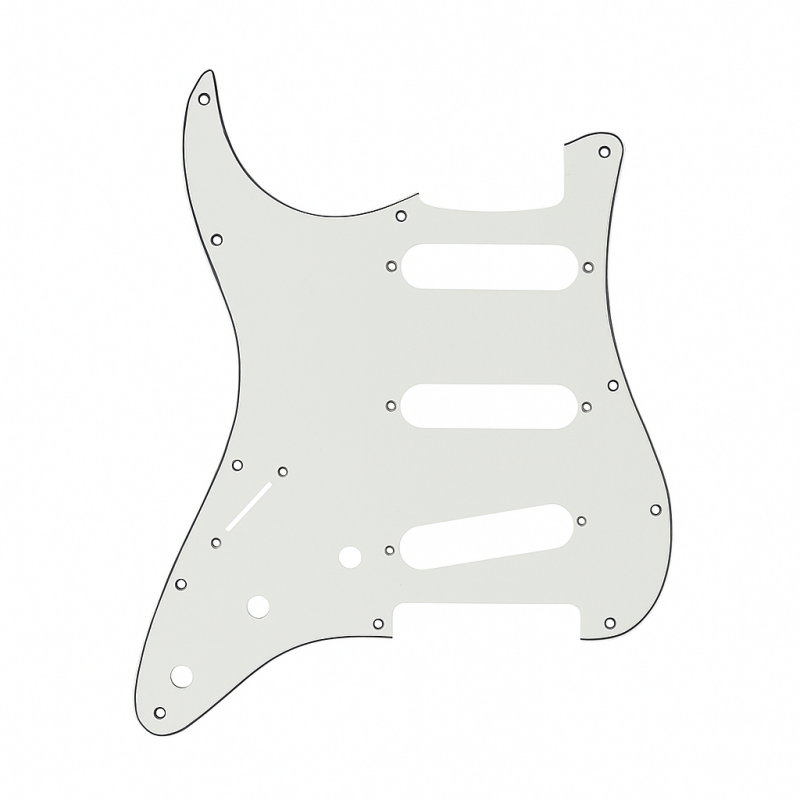 Fender Standard Strat 11 Hole S/S/S Configuration 3-Ply Parchment Solak Pickguard - 1