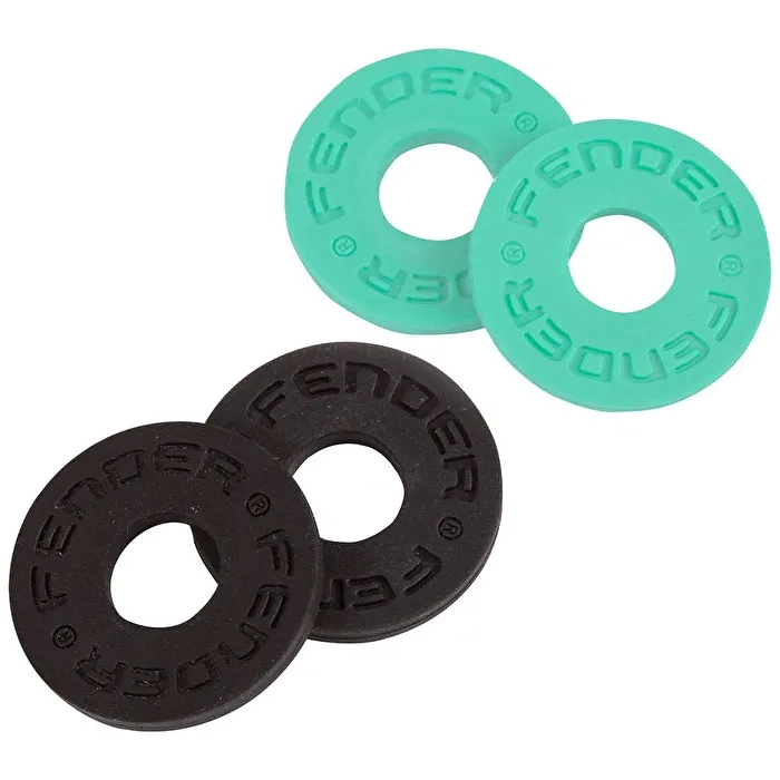 Fender Strap Blocks Siyah / Surf Green Askı Emniyet Seti (4’lü) - 1