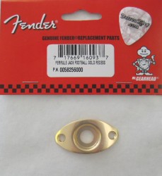Fender Ferrule Stratocaster Stil Gold Jack Plate - Thumbnail