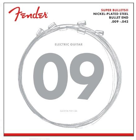 Fender Super Bullets 3250L Nickel-Plated Steel (9-42) Elektro Gitar Takım Tel - 1