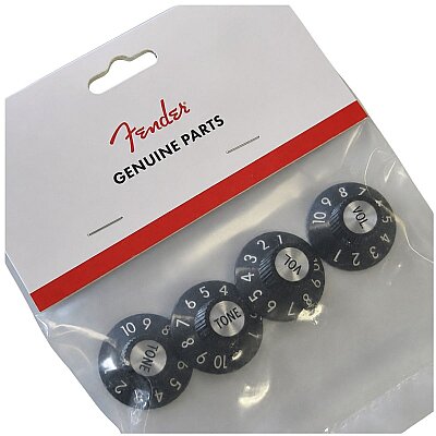72 Telecaster® Custom Knobs (4), Black - Fender