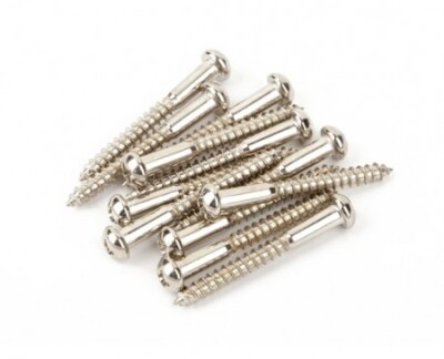 Vintage-Style Stratocaster® Bridge Mounting Screws (12) (Phillips head) (Nickel) - 2
