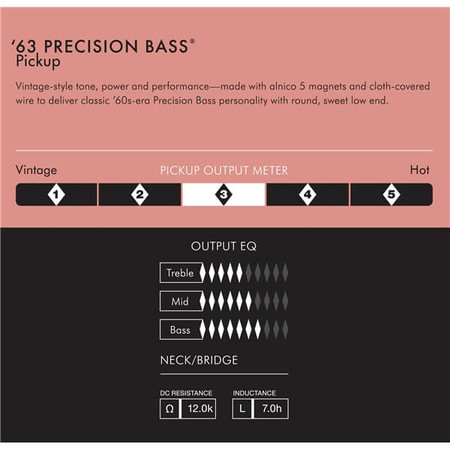 Fender Pure Vintage ’63 Precision Bass Manyetik Seti - Thumbnail