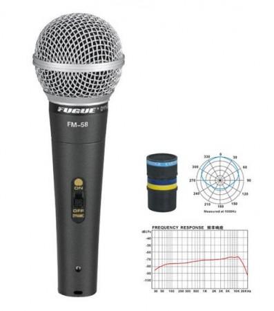 Fugue FM-58 Mikrofon Kablolu Dinamik Tek Yönlü 600 OHM - Thumbnail
