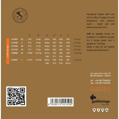 Galli 10-47 Phosphor Bronze Akustik Gitar Teli - 2