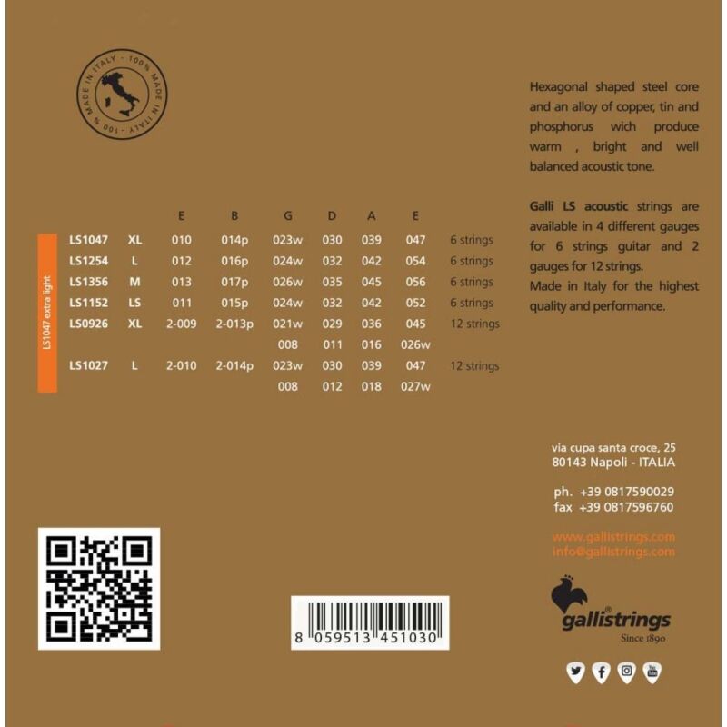 Galli 10-47 Phosphor Bronze Akustik Gitar Teli - 2