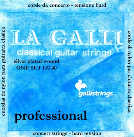 Galli - Galli LG40 Hard Tension Klasik Gitar Tel Takımı