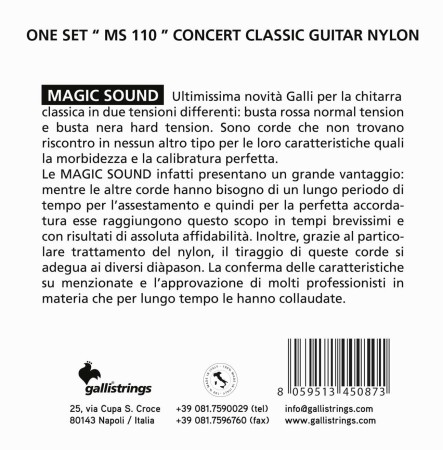 Galli MS110 Magic Sounds Normal Tension Klasik Gitar Tel Takımı - Thumbnail