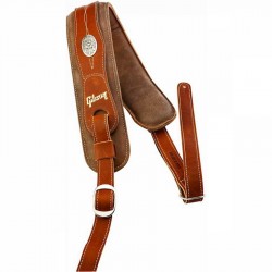 Gibson - Gibson ASAU-BRN Deri & Süet Gear Austin Comfort Elektro Gitar Askısı/Strap