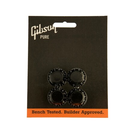 Gibson PRHK-010 Top Hat Bell Knob Style Black 4'lü Set - Thumbnail