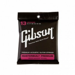 Gibson - Gibson SAG-BRS13 Masterbuilt Premium 80/20 Bronze Wound Akustik Gitar Teli (13 56)