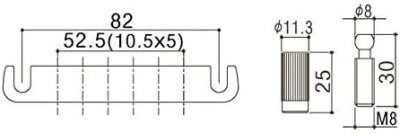 Gotoh 510FA-C Chrome Alüminyum Gitar Stopbar Tailpiece - 3