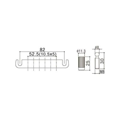 Gotoh 510FA Chrome Guitar Tailpiece - 5