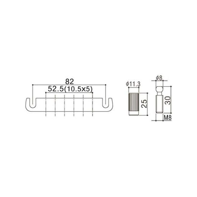 Gotoh 510FA Chrome Guitar Tailpiece - 5
