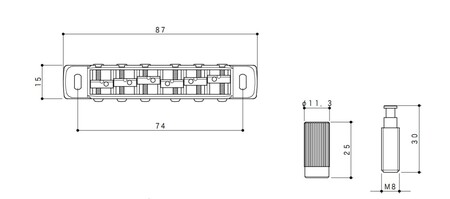 Gotoh 510FB Guitar Bridge Tail Piece - Thumbnail