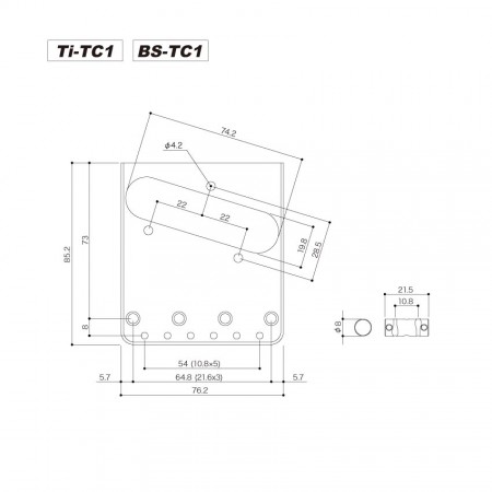 Gotoh BS-TC1 Nikel Telecaster Elektro Gitar Köprü - Thumbnail