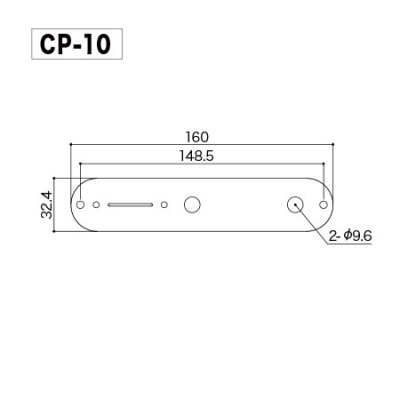 Gotoh CP-10-C Chrome Tele Switch Plate - Thumbnail