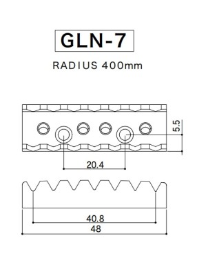 Gotoh GLN-7 7 Telli Elektro Gitar 48mm Chrome Locking Nut-Kilitli Üst Eşik - 2