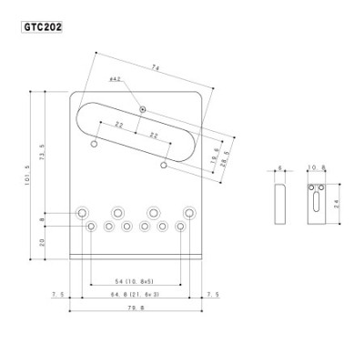 Gotoh GTC202-C Chrome Telecaster Köprü - Thumbnail