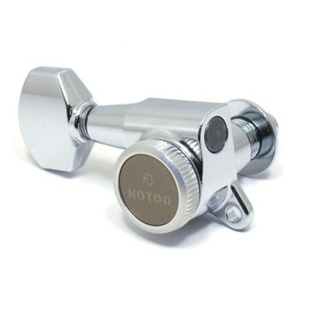 Gotoh SG381-MGT-07L Solak Chrome Kilitli Tek Sıra Elektro Gitar Burgu Seti - Gotoh