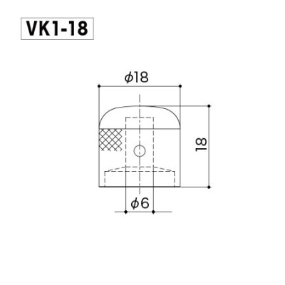 Gotoh VK1-18-B İçi Döküm Black Dome Gitar Knob - Thumbnail