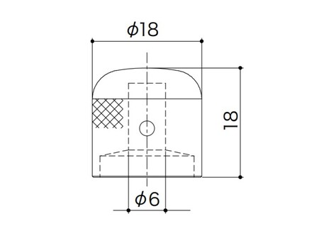 Gotoh VK1-18 Cosmo Black İçi Döküm Dome Knob - Thumbnail