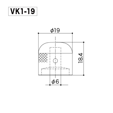 Gotoh VK1-19B Dome İçi Döküm Black Knob - Thumbnail