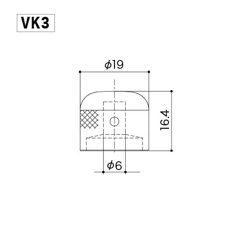 Gotoh VK3-B Black Kısa Boy Dome Gitar Knob - Thumbnail