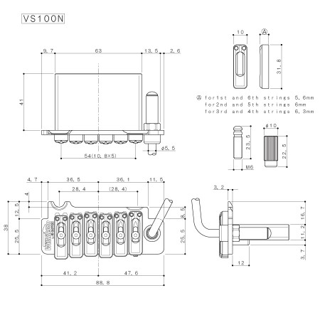 Gotoh VS-100N Wilkinson Tremolo Sistemi - Thumbnail