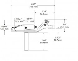 GraphTech PS-0080-GO Floyd Rose Style Bridge - Thumbnail