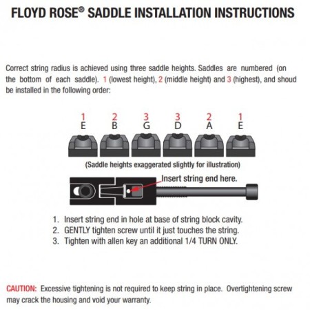 SS Floyd Rose Ssddles Gold 6 String - 3