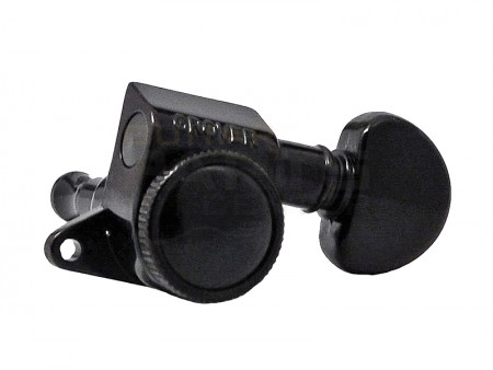 Grover 505BC6 Mini Roto-Grip Siyah Tek Sıra Kilitli Elektro Gitar Burgu Takımı - Grover