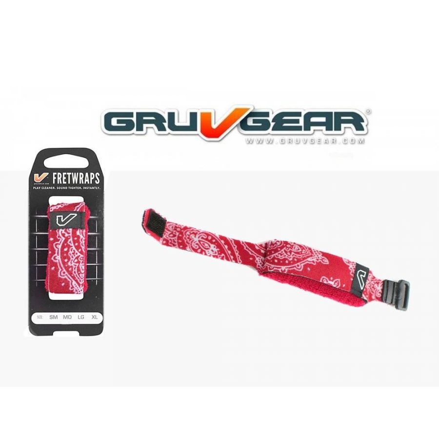 Gruv Gear FW1-BNR-SM Motorcu Kırmızı Bandana Small FretWrap - 1