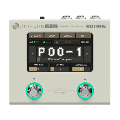 Hotone Ampero Mini Matcha Gitar Prosesörü ve Amfi Modelleyici (9V Adaptör Dahil) - 1